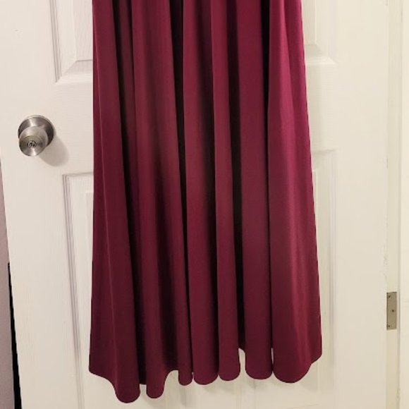 R&M Richards burgundy wine color maxi gown dress with sequin waist Size … - Picture 5 of 8